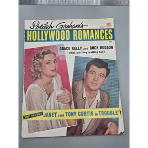 1955 Sheilah Graham's Hollywood Romances Magazine‎ #7 Grace Kelly Rock Hudson